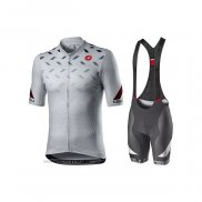 2021 Maillot Cyclisme Castelli Gris Blanc Manches Courtes et Cuissard (5)